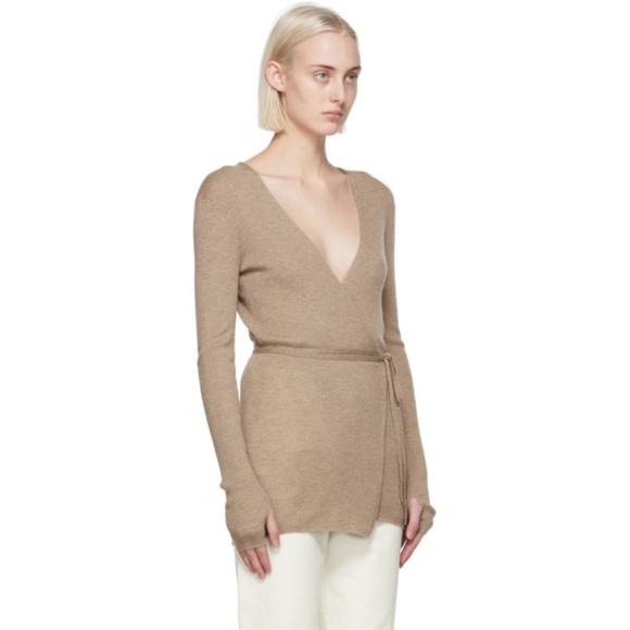 Toteme Cashmere Wrap Knit - Beige Melange - Picture 2 of 10